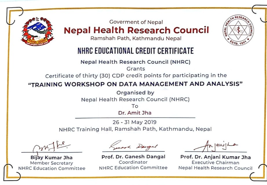 NHRC Data Management & Analysis Workshop