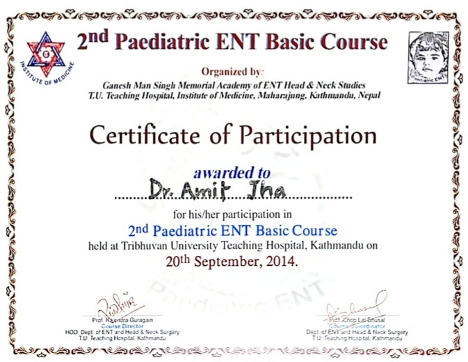 2nd Paediatric ENT Basic Course